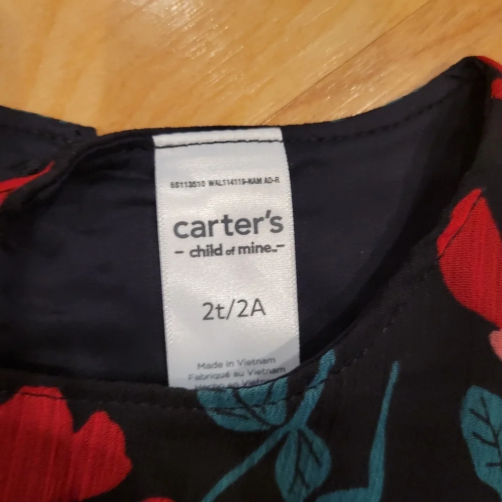 Carters Long Sleeve Floral Fancy Dress Size 2T New